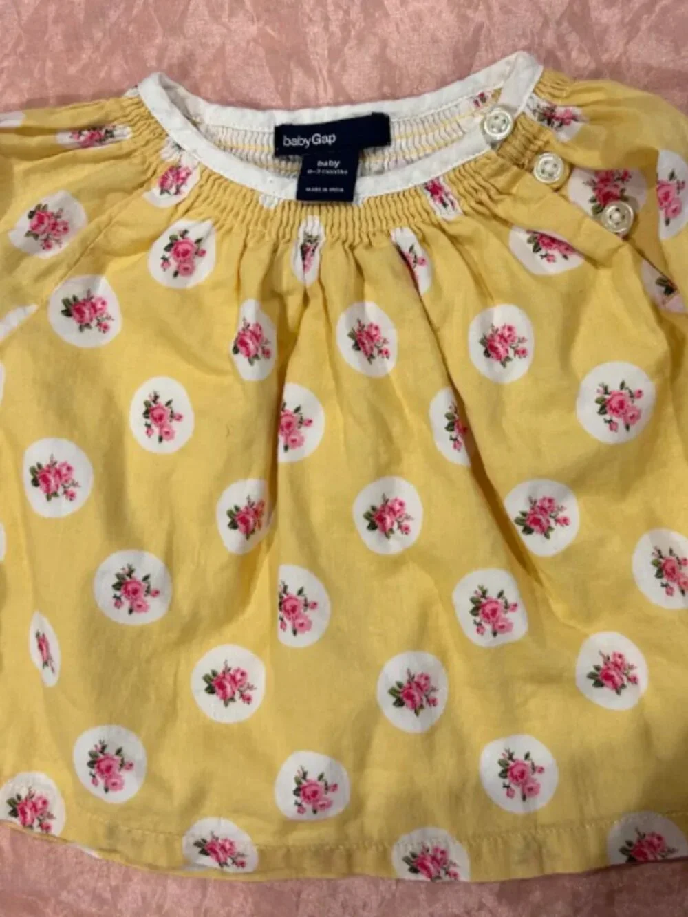 LOT OF 3 BABY GAP TOPS FLORAL BOHO TUNIC BIRD SWEATER BEIGE CARDIGAN 0-3 3-6 MO